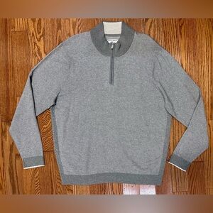 Tommy Bahama Men's Gray Zip-Neck Sweater